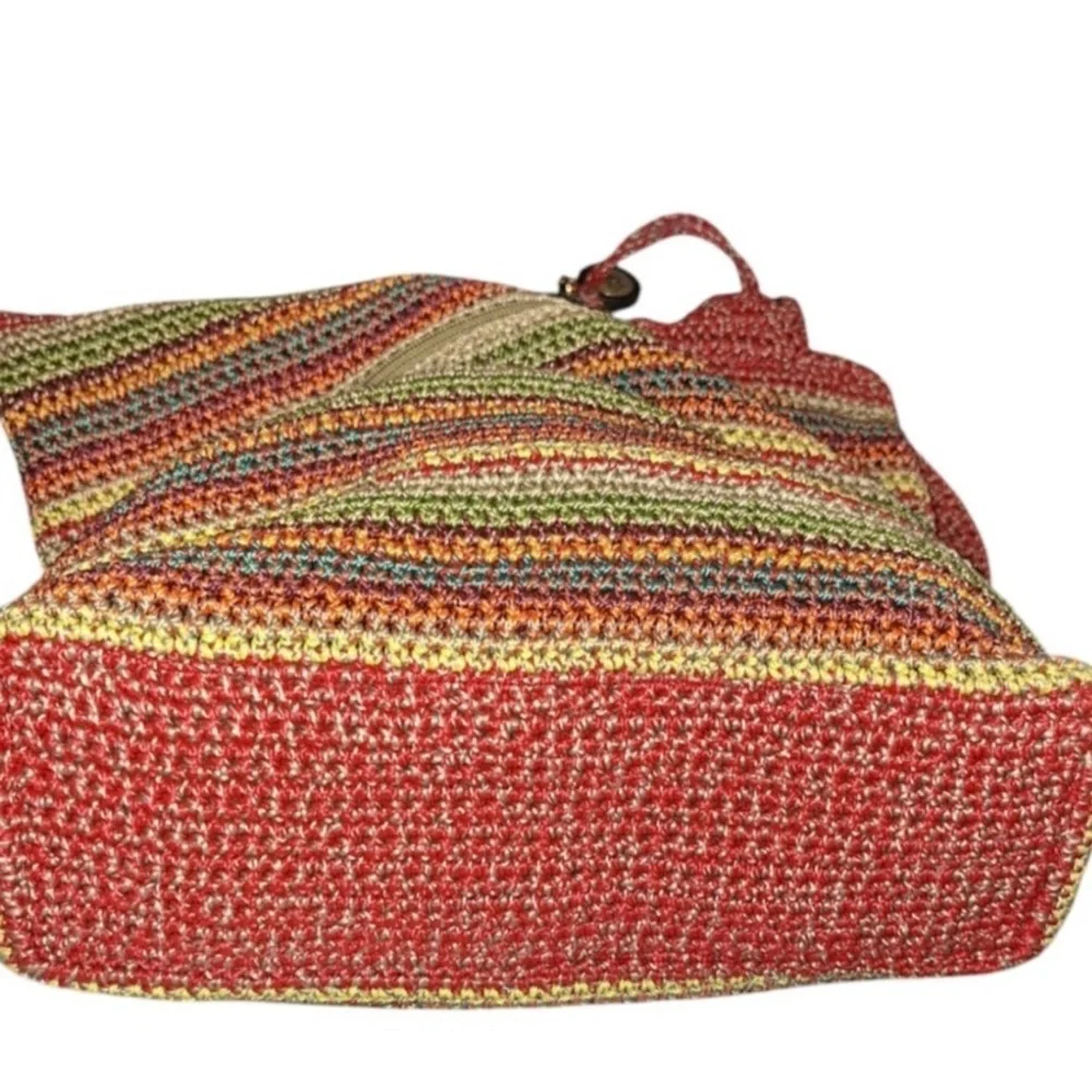 THE SAK BELLE VOYAGER WOVEN MULTI- COLOR HAND TOTE BAG